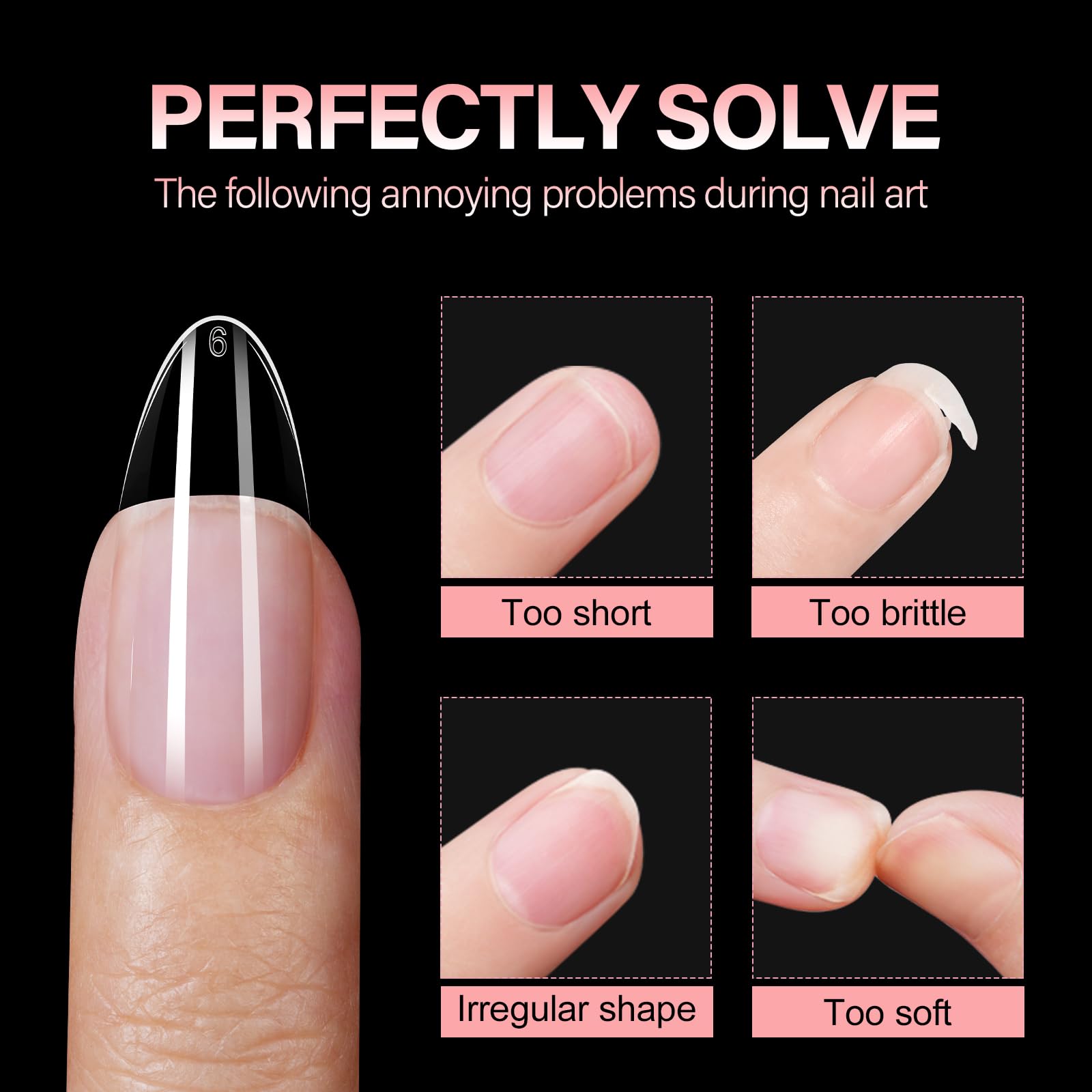 AILLSA almond tips reduce air bubbles for dependable wear.
