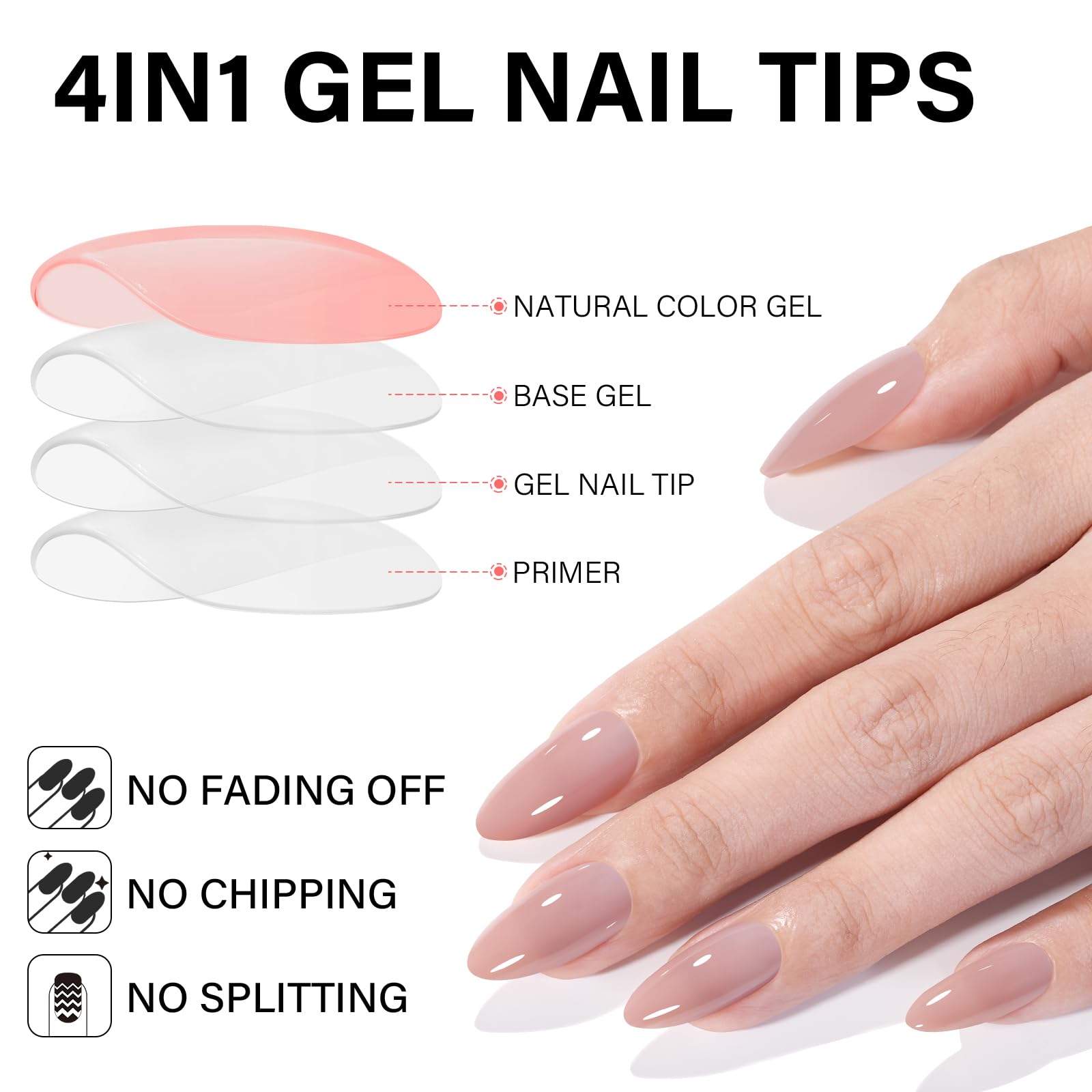Tono neutro de uñas AILLSA, combina con cualquier vestimenta