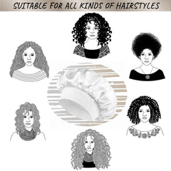 AILONSHAWN capucha de seda protege el cabello, minimiza enredos y brillo.