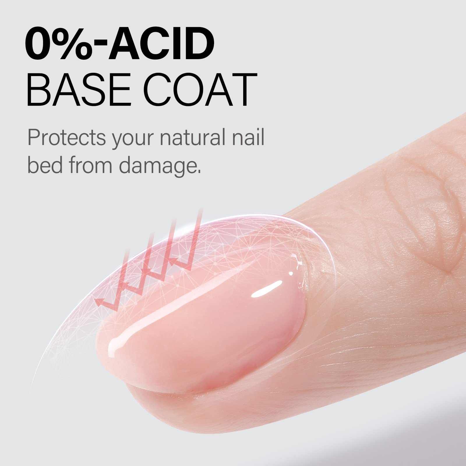 Close-up of AILLSA gel brush applying a smooth base coat.