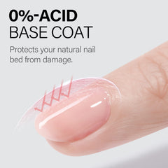 Close-up of AILLSA gel brush applying a smooth base coat.
