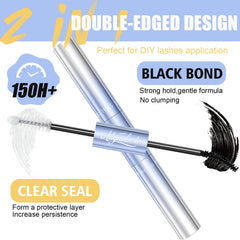 Ailynalash dual-ended brush close-up enables precise Bond and Seal application.