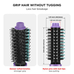 Aima Beauty Hot Air Brush 4-in-1 attachments for drying, curling, and straightening