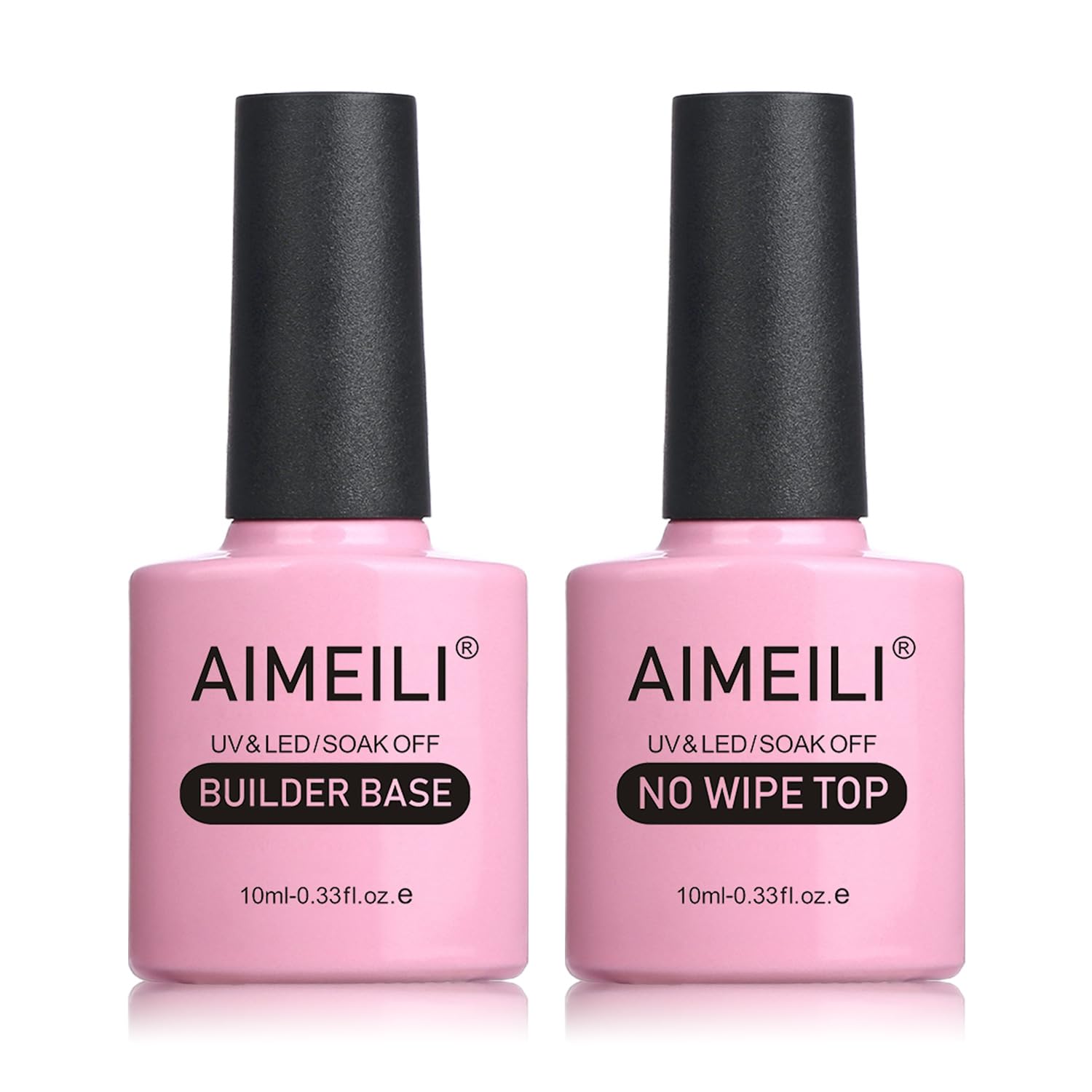 AIMEILI builder base bottle close-up for durable gel nail extensions.
