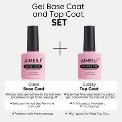 Conjunto de esmalte gel AIMEILI 2x10 ml para manicura en casa.