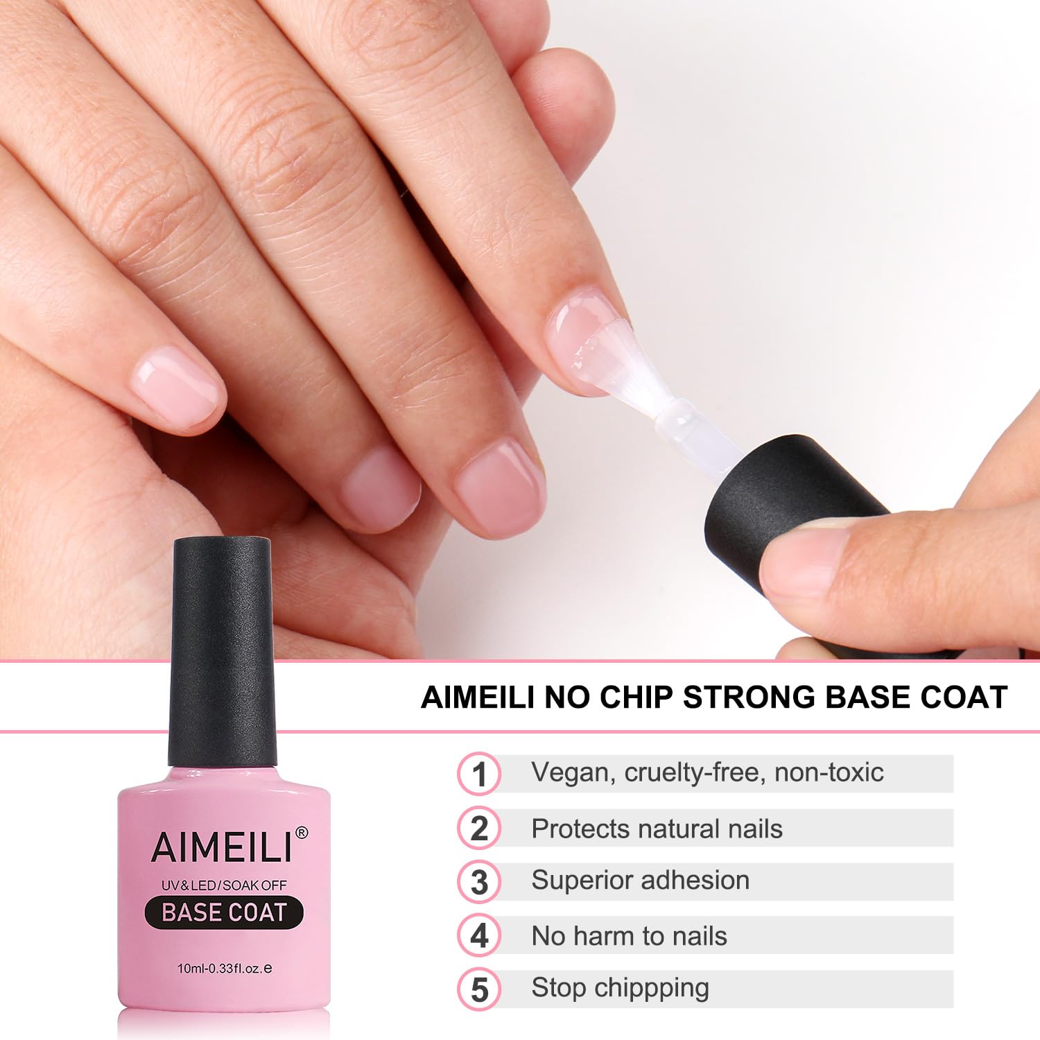 Brillo resistente de AIMEILI para uñas en gel.