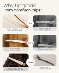 AIMIKE clip para cabello utilizado durante maquillaje para mantener el cabello aparte.