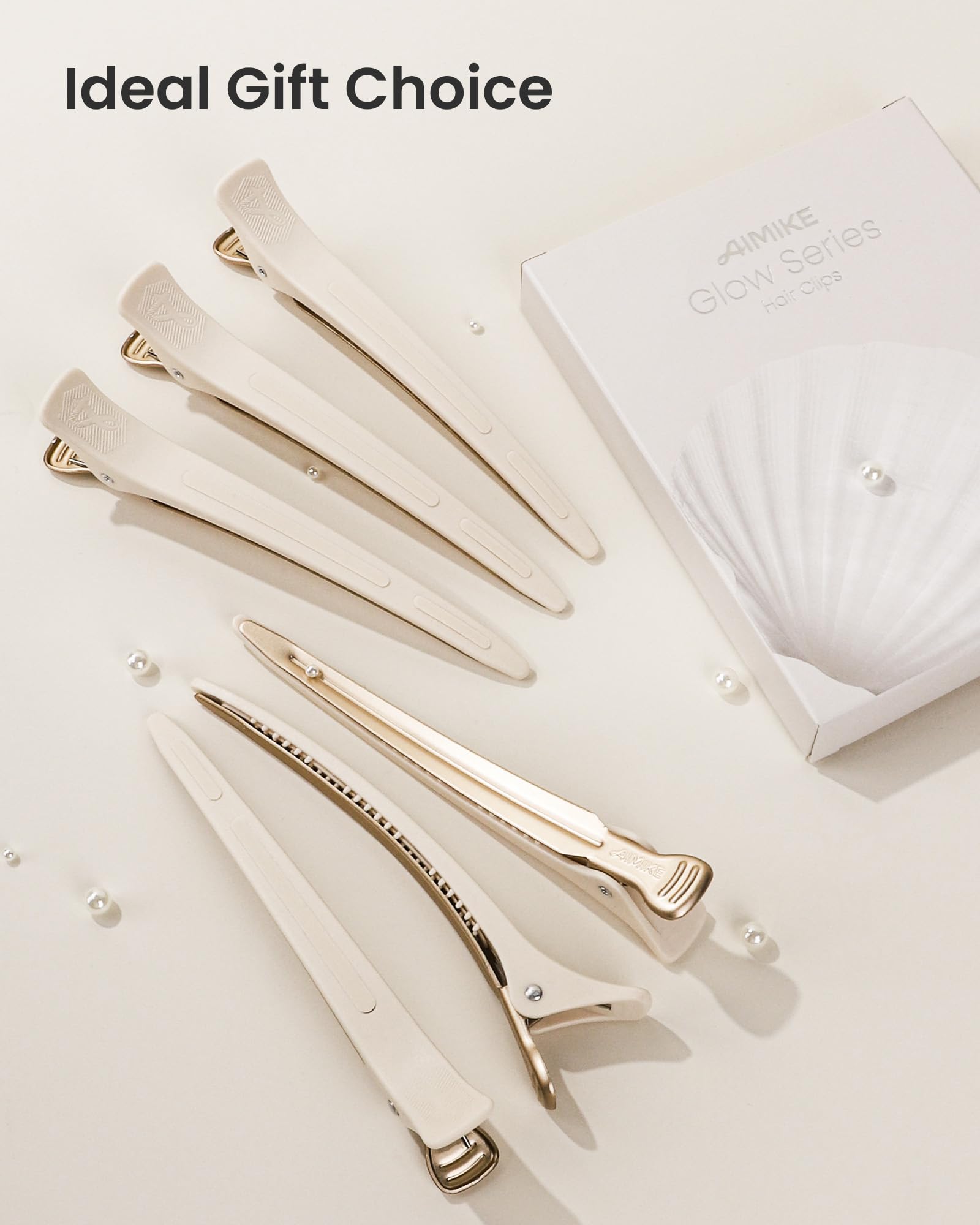 AIMIKE clip ovalado con agarre dual para cabello grueso y rizado.