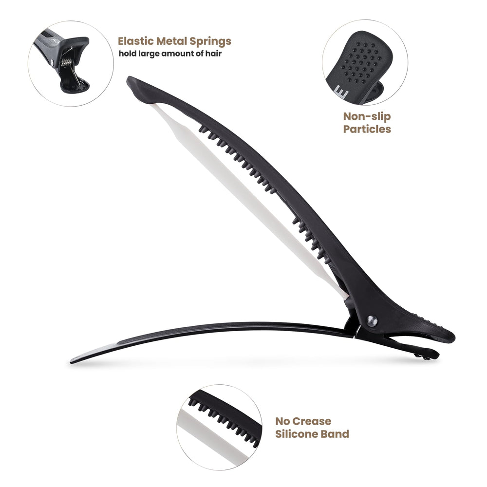 AIMIKE duck-billed clip in apricot for precise hair control while styling.
