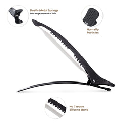 AIMIKE duck-billed clip in apricot for precise hair control while styling.
