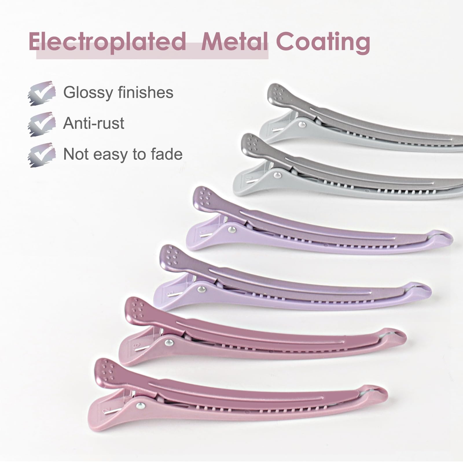 AIMIKE duck-billed clip with matte top and rust-resistant bottom for precise sectioning.