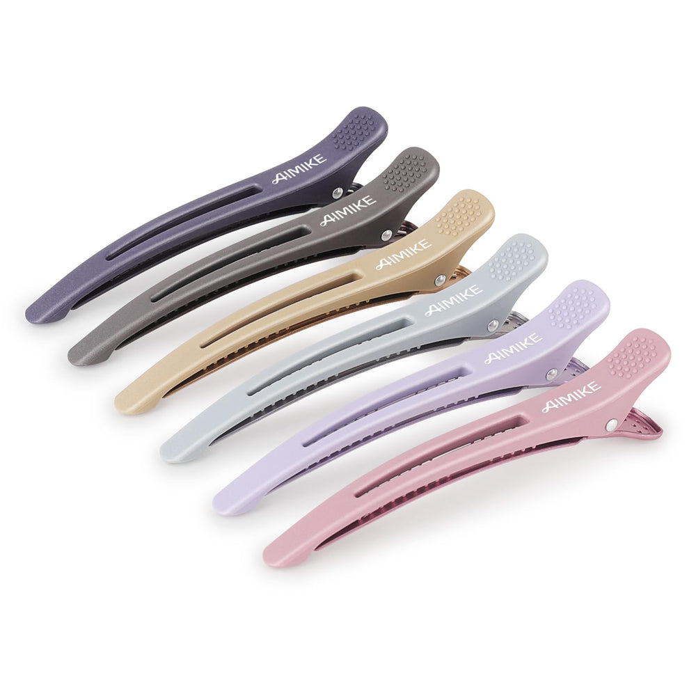 AIMIKE duck-billed hair clip no-slip; secure sectioning with comfortable grip.