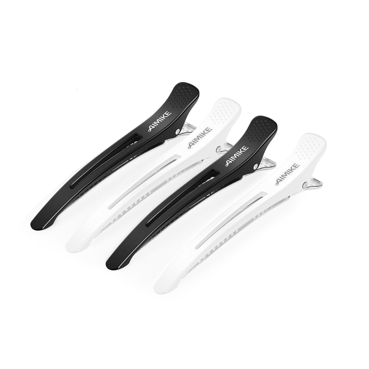 AIMIKE duckbill clip with silicone band secures sectioning for neat styling