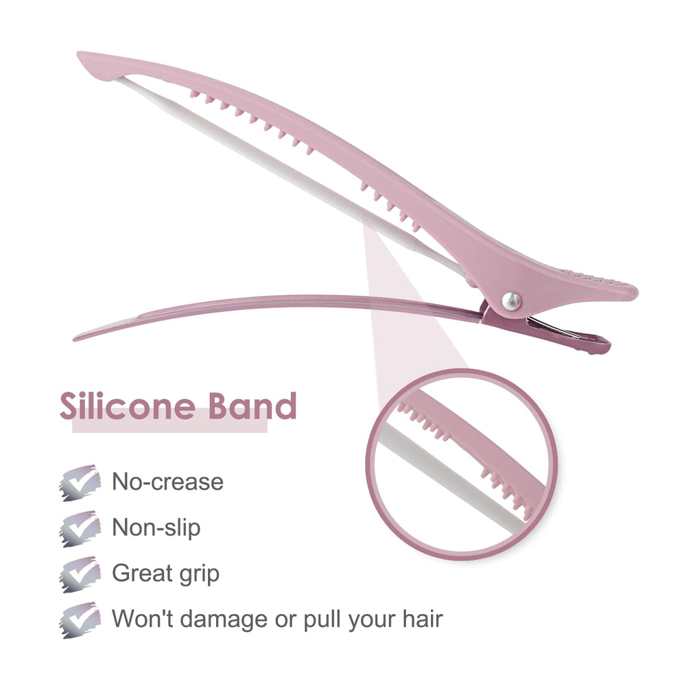AIMIKE hair clip with tiny teeth and silicone grip for stable styling.