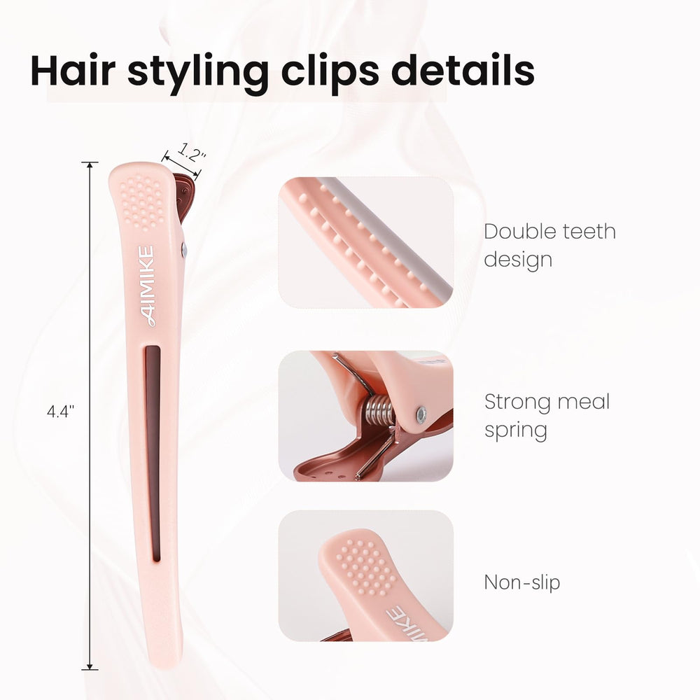 AIMIKE clip with tiny teeth and non-slip grip holds hair securely