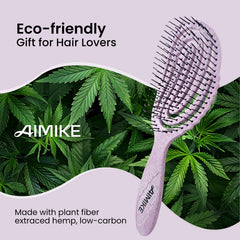 Close-up of ultra-soft bristles on the AIMIKE detangler brush.