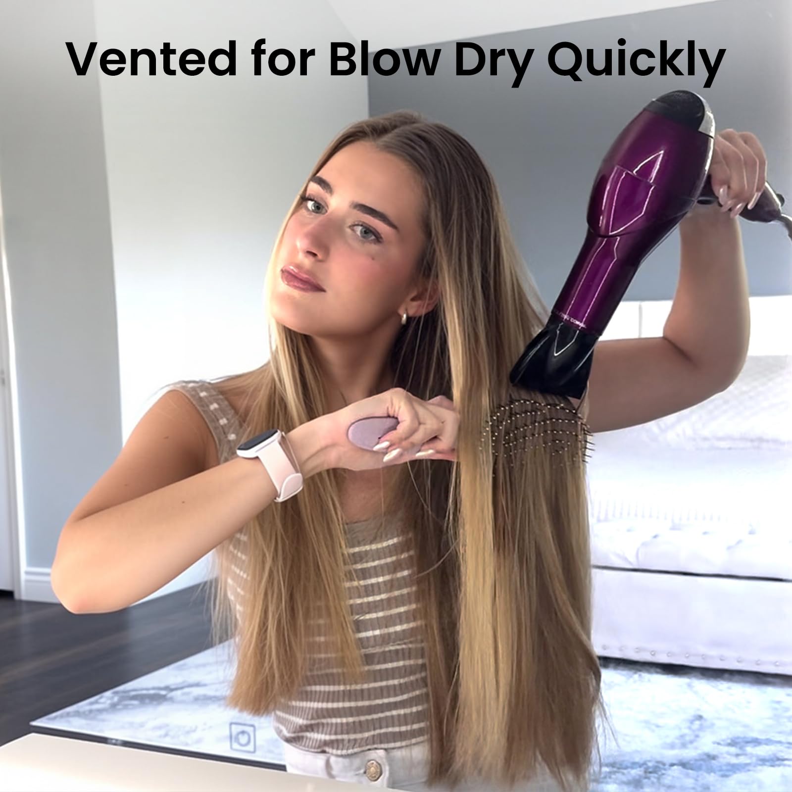 Eco-materials highlight of AIMIKE Hemp-Relax Detangler Brush construction.