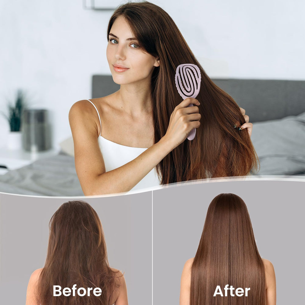 Kid-friendly AIMIKE Hemp-Relax Detangler Brush designed for family use.