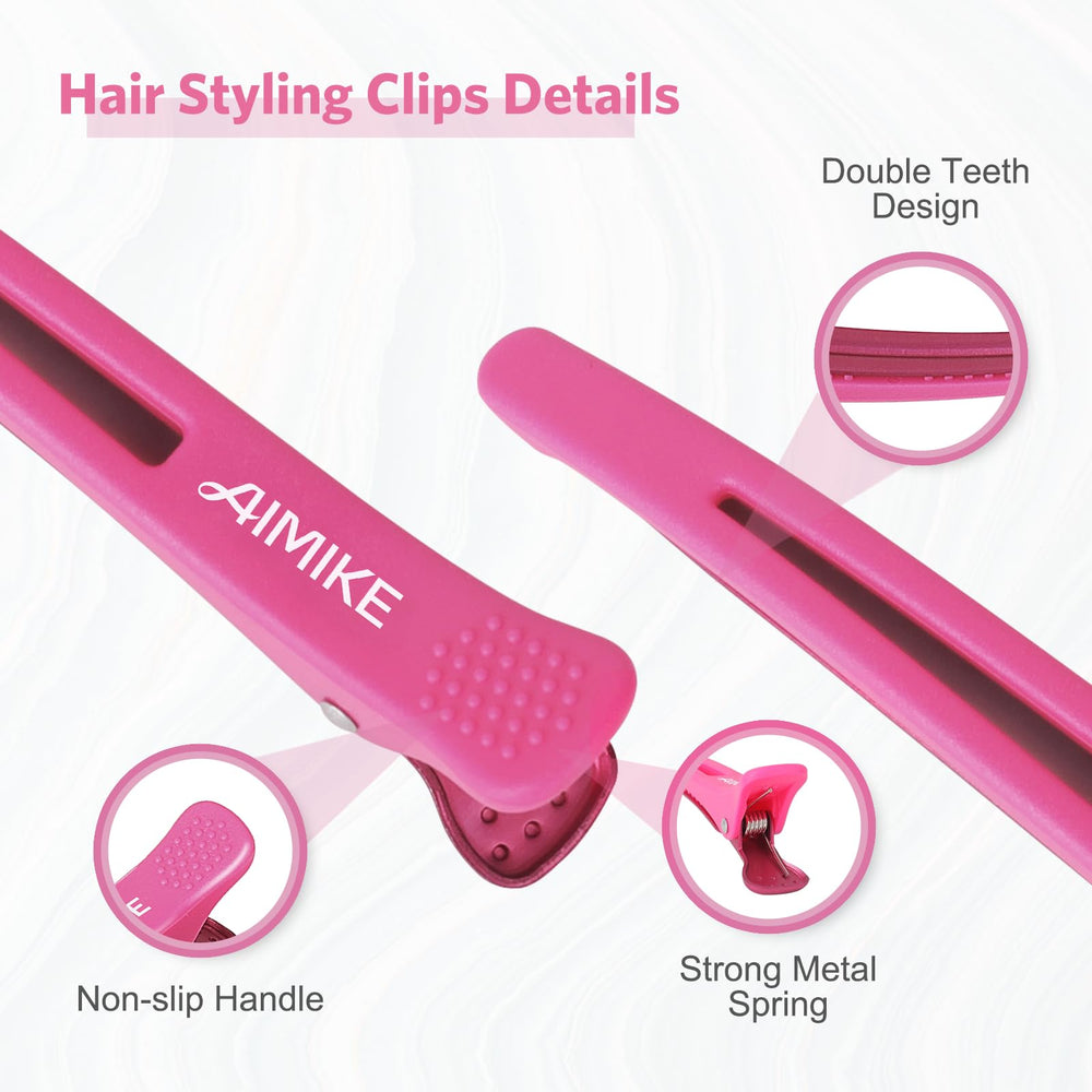 AIMIKE neon clips improve visibility in busy salons during styling.