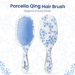 AIMIKE Porcelia Qing detangler with FlexGlide bristles eases knots without pulling