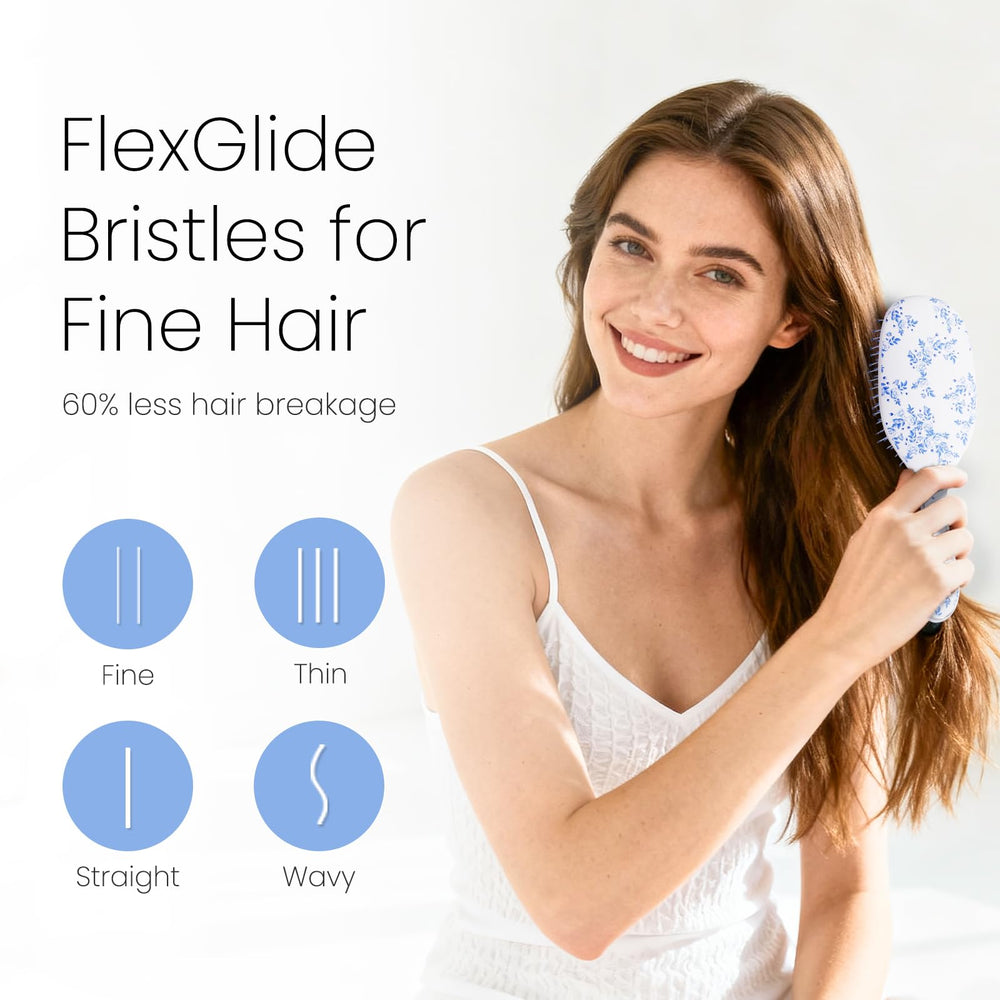 AIMIKE Porcelia Qing brush with rounded-ball tips for gentle scalp massage