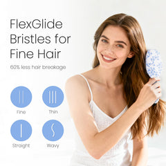 AIMIKE Porcelia Qing brush with rounded-ball tips for gentle scalp massage