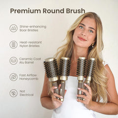 AIMIKE Round Hair Brush ergonomic handle for comfortable styling