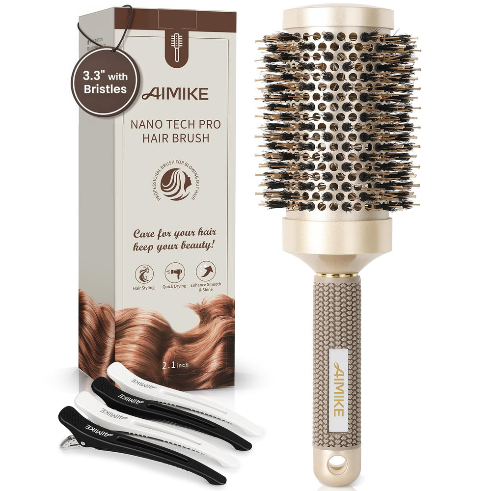 AIMIKE Round Hair Brush with vented barrel for faster drying and even heat