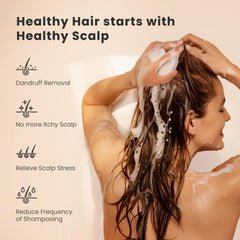 AIMIKE scalp massager stimulates circulation and helps distribute scalp oils