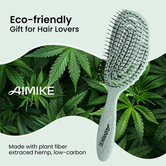 AIMIKE soft bristles glide through hair and reduce pulling during detangling.