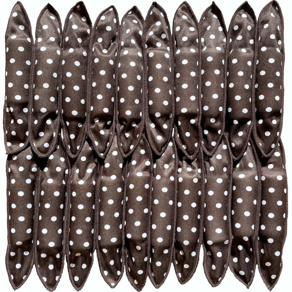 Aimin Hair 30-piece black pack of soft satin sponge rollers for gentle heatless curls.