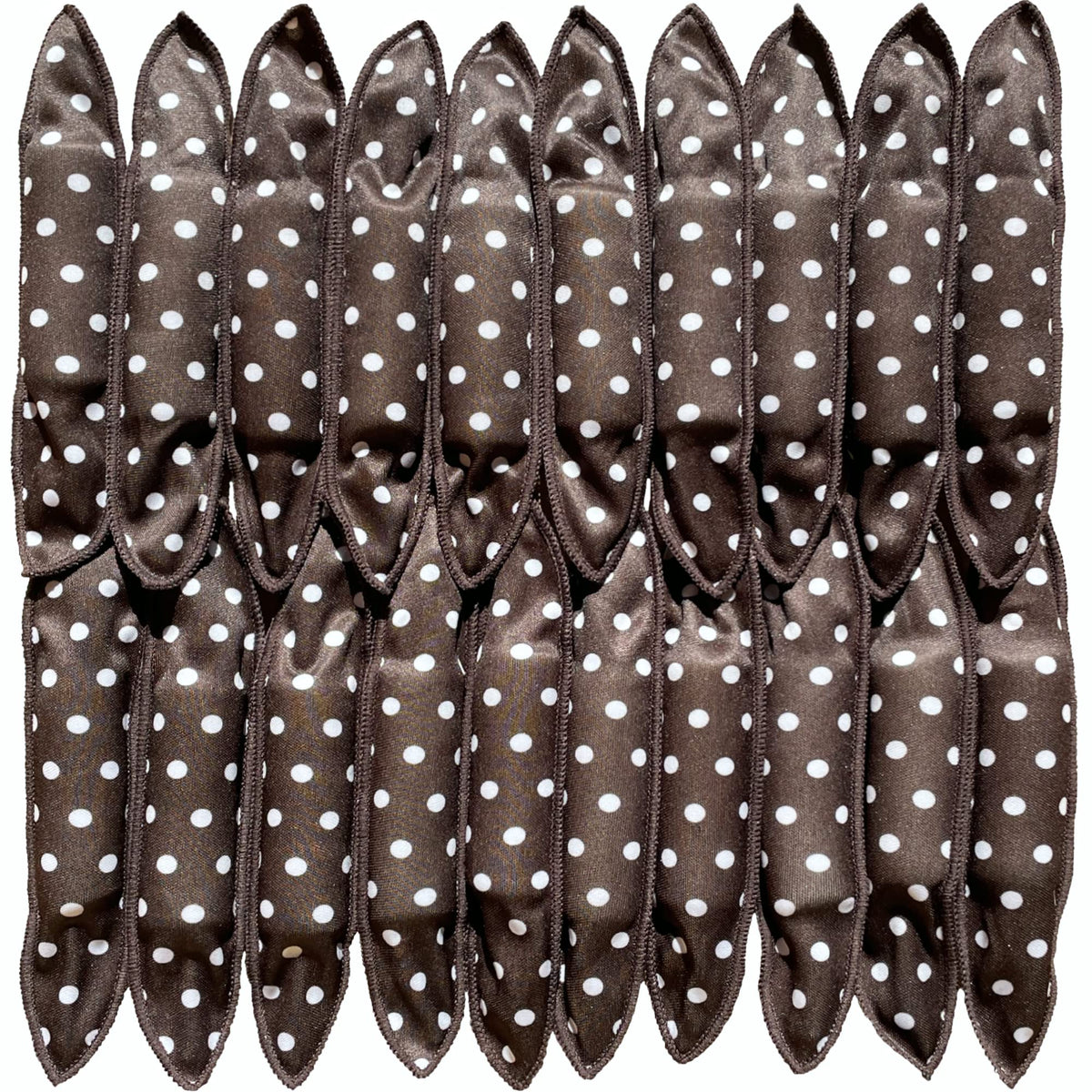 Aimin Hair 30-piece black pack of soft satin sponge rollers for gentle heatless curls.