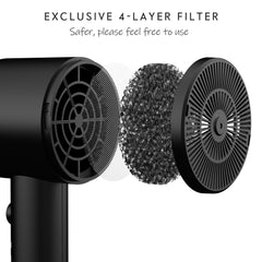 AINA ceramic-coated dryer delivering even heat for smoother results.
