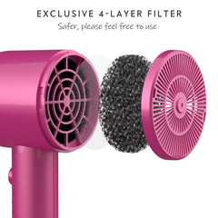 AINA Hair Dryer with Ceramic Coating for even heat and frizz control.