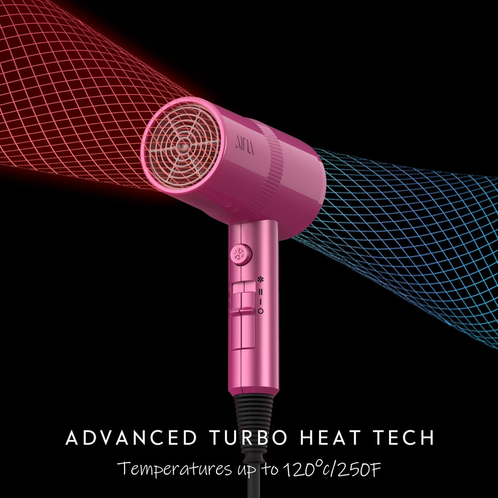 AINA Hair Dryer with adjustable heat settings for versatile styling.