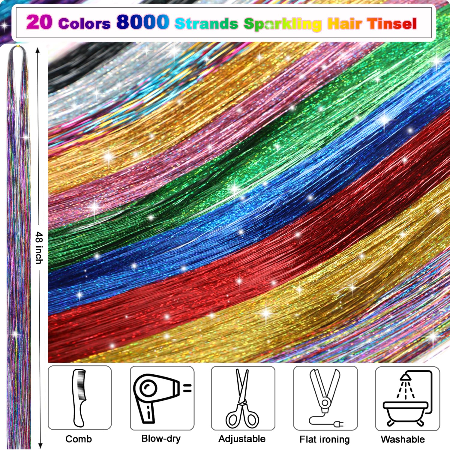 Ainani wig clips secure tinsel for lasting party ready styles.