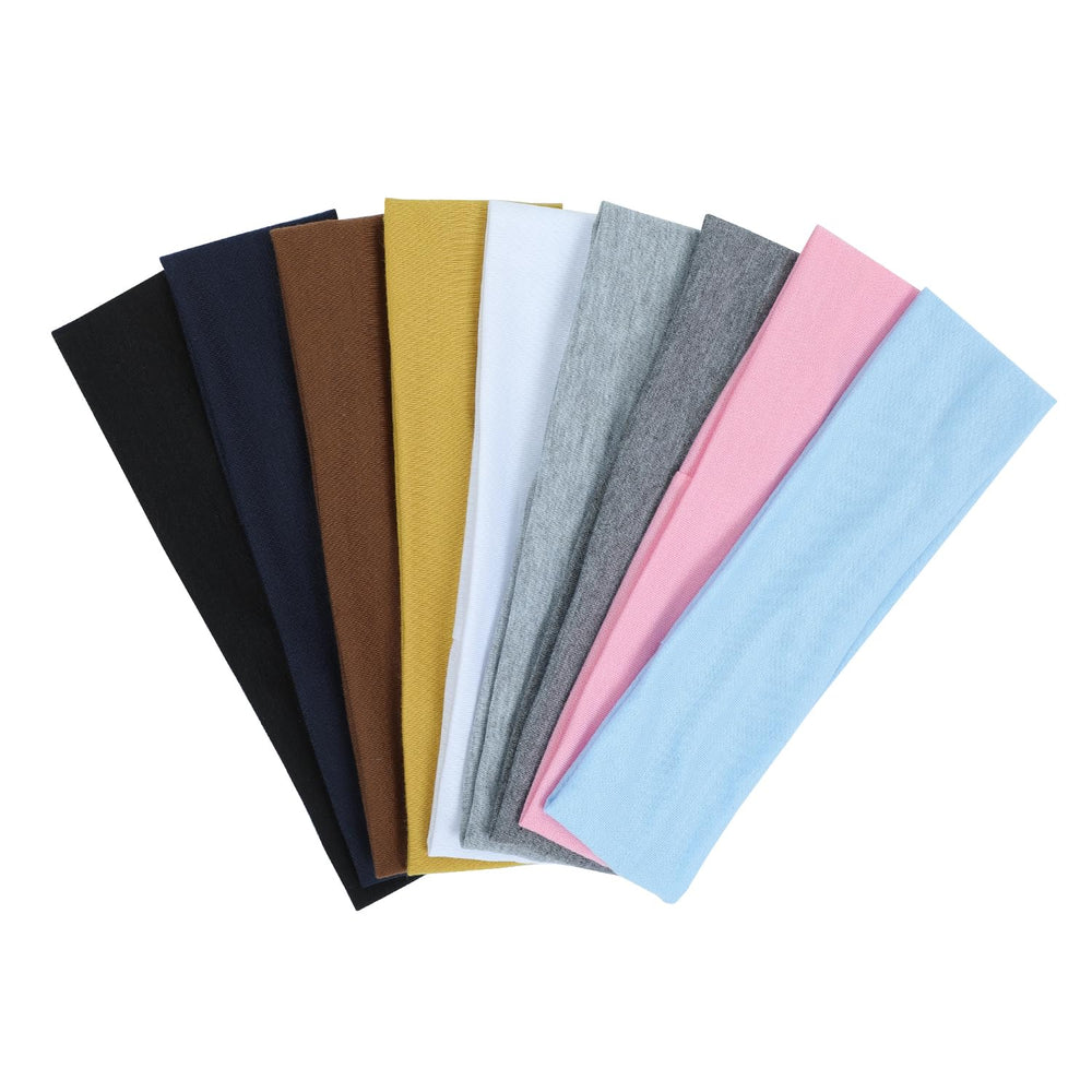 Ainitops 9Pcs headbands non slip stay securely in place during workouts.