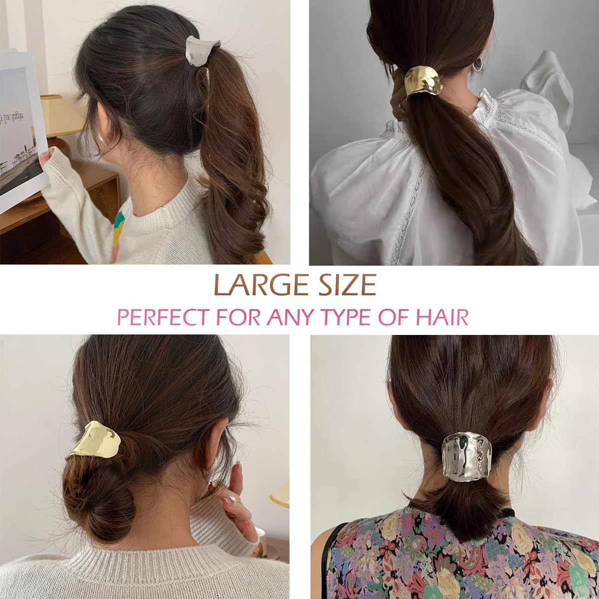 Ainvhh accesorio pelo frances oro sostiene coletas con estilo.