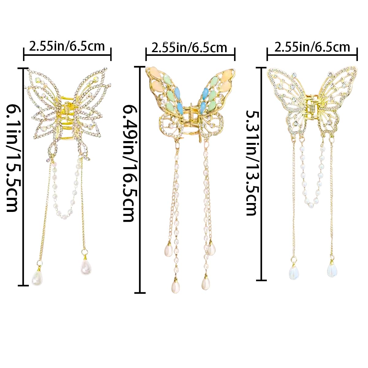 Ainvhh butterfly tassel detail clip adds decorative flair for casual or party looks
