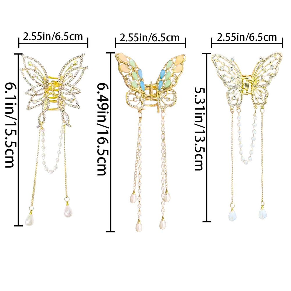 Ainvhh butterfly tassel detail clip adds decorative flair for casual or party looks