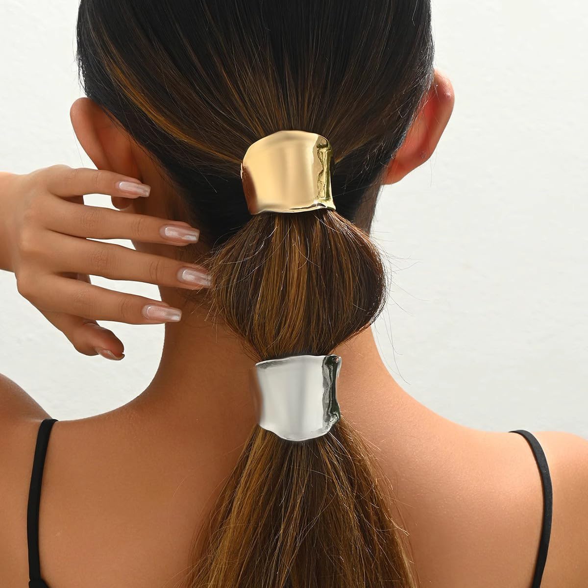 Ainvhh pinza pelo frances plata diseño chic para recogidos fáciles.