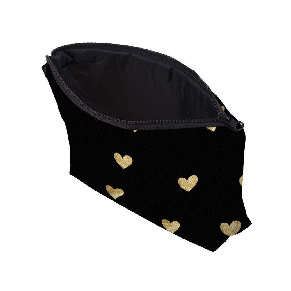 Aiphamy Top zip closure makeup bag secures items during travel.