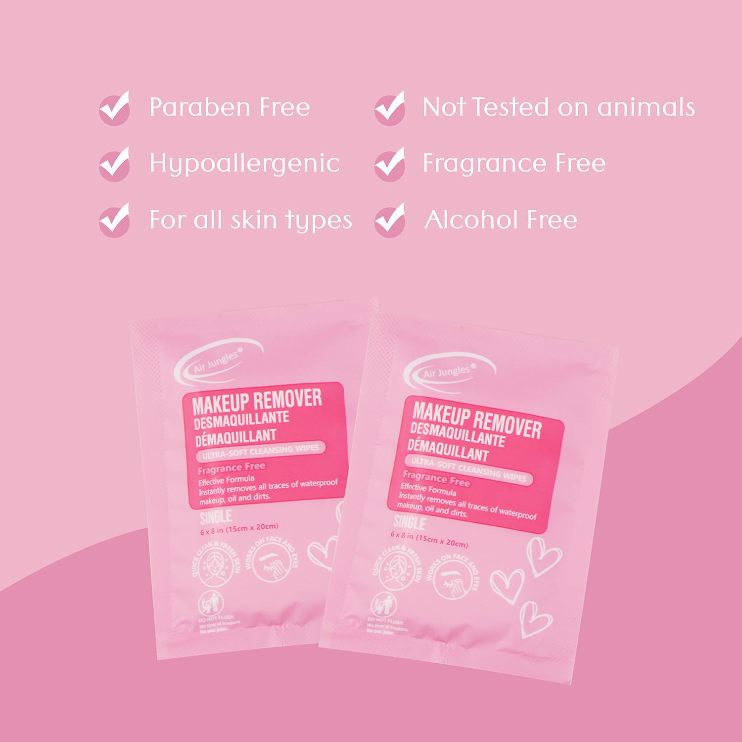Air Jungles wipes ideal for gym bags and overnight stays