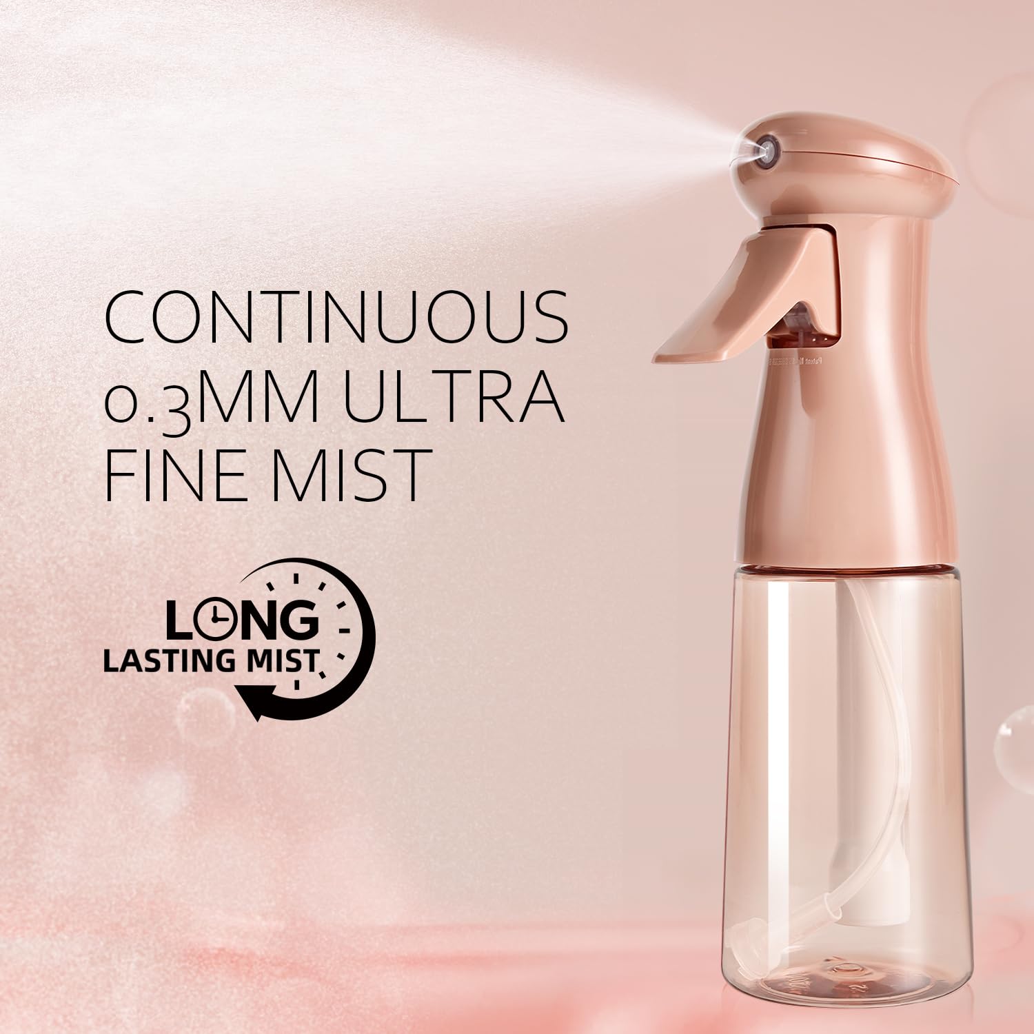 airbee continuous mister demonstrates uninterrupted spray for quick hairstyling sessions