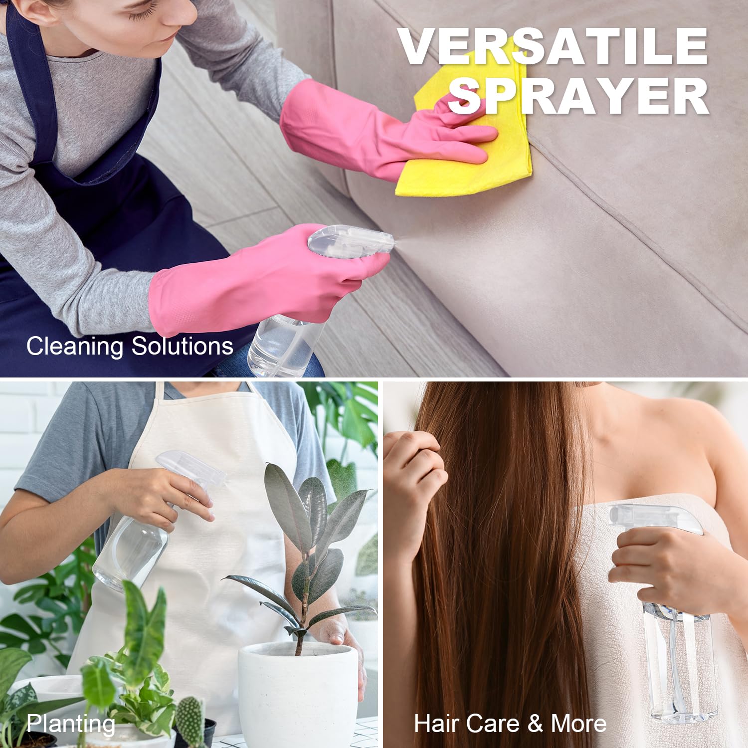 AirBee bottle supports indoor plant care, hair products, and cooking.