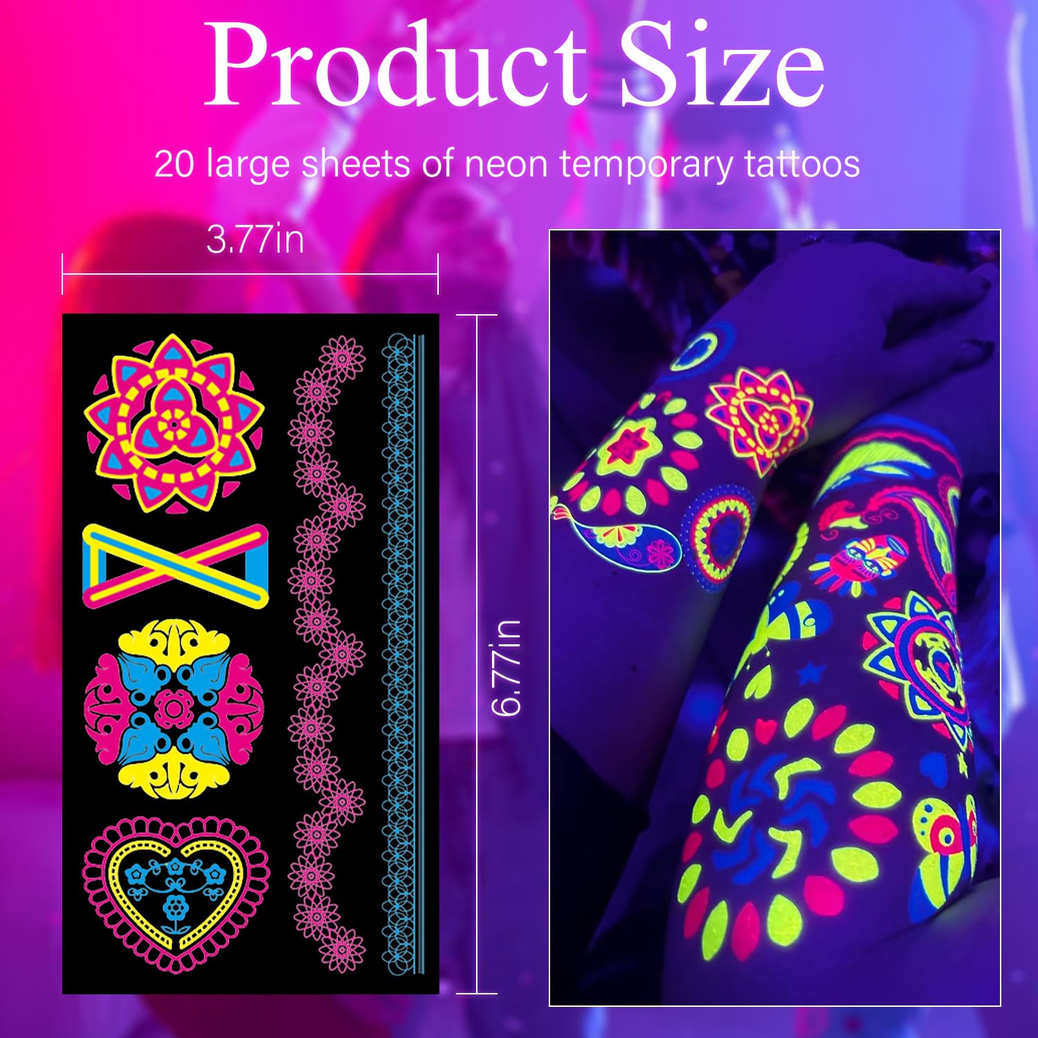 AirNOGO geometric shapes glow under UV, perfect for festivals.