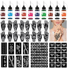 AirNOGO kit tatuaje temporal frente del set, ideal para fiestas y arte corporal DIY
