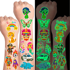 Tatuaje luminoso de animales de AIRNOGO para fiestas infantiles