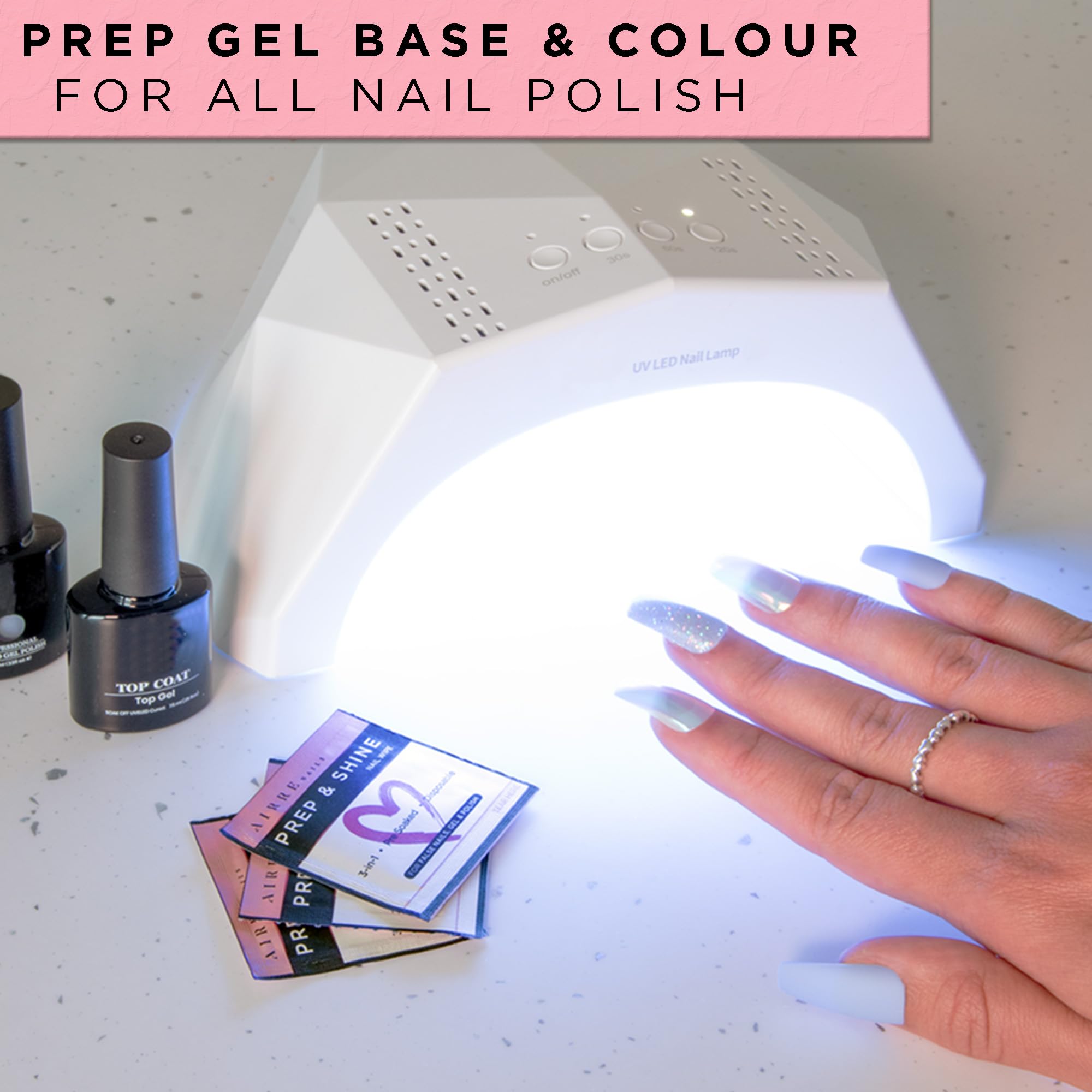 AIRRE NAILS Prep & Wipe: deshidratación de uñas para mejor adherencia