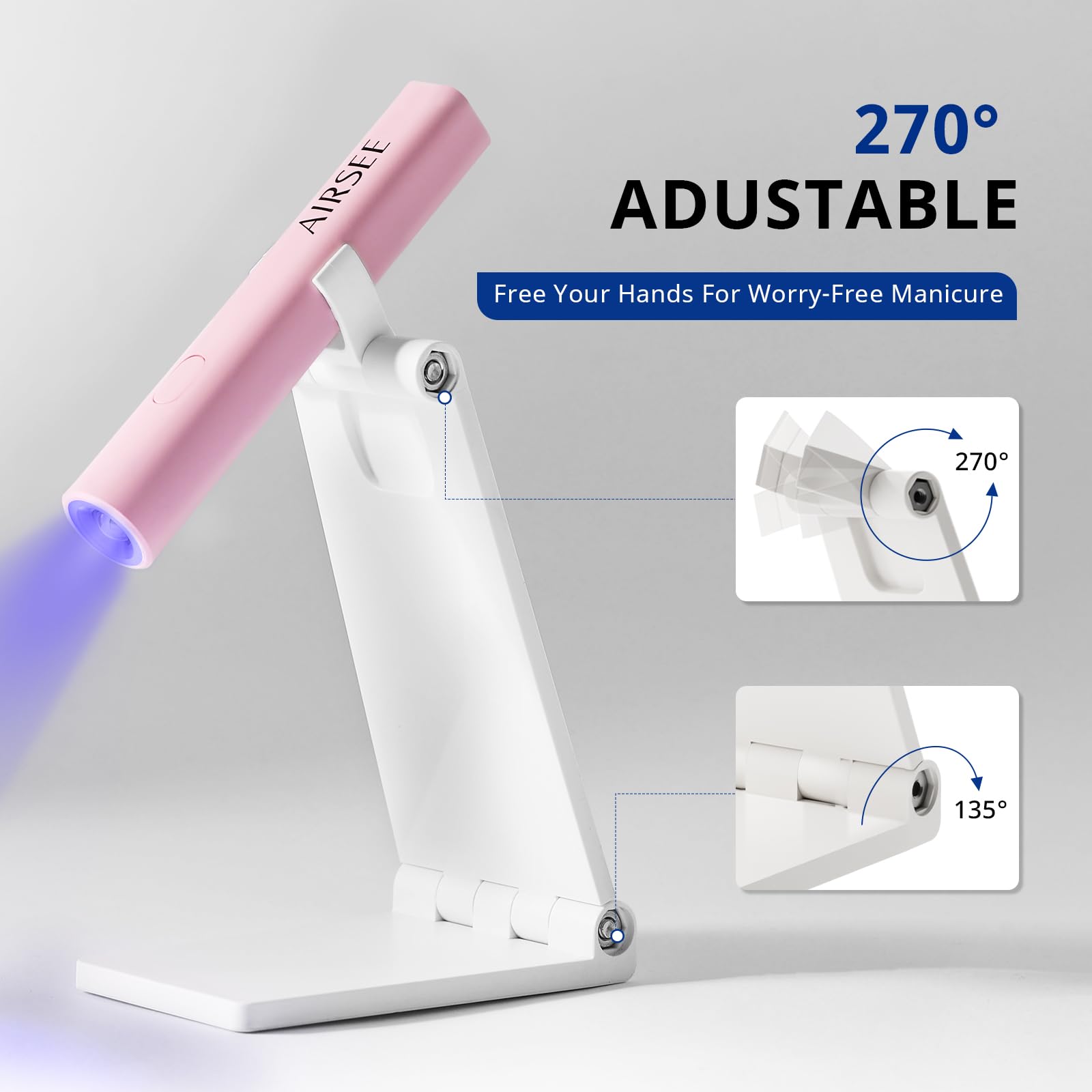 AirSEE 20/60s timer modes aid efficient base and top coats.